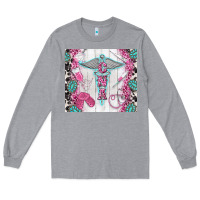 Heather Grey cna tumbler tbs Long Sleeve Tee - TumblerDesignByShophia