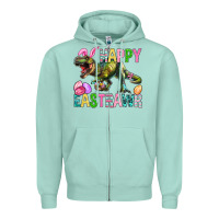 Seafoam Happy Eastrawr Easter Zipper Hoodie - BundleAndBundleShop