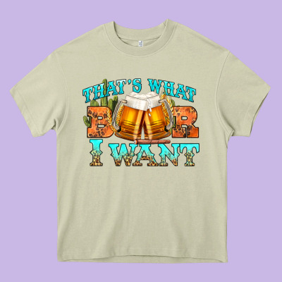 Western Beer Thats What I Want Heavy Core Tee Designed By Nancycooperartshop