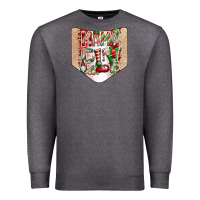 Charcoal Heather Christmas Pocket Premium Sweatshirt - CowhideDigitalArt