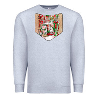 Heather Grey Christmas Pocket Premium Sweatshirt - CowhideDigitalArt