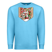 Ocean Blue Christmas Pocket Premium Sweatshirt - CowhideDigitalArt