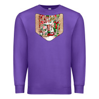 Purple Christmas Pocket Premium Sweatshirt - CowhideDigitalArt