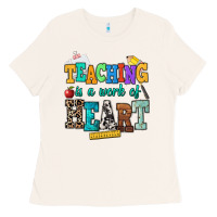 Bone teaching is a work of heart Ladies Tee - NancyCooperArtShop