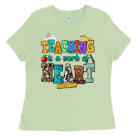 Matcha teaching is a work of heart Ladies Tee - NancyCooperArtShop