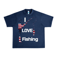 Navy I love fishing Urban Heavy Tee - Bettercallsaul