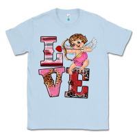 Dusty Blue valentine's day cupid love Classic Tee - RanaPortraitStore