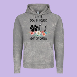 I'm A Dog & Horse Kind Of Queen Pet Lover Owner Vintage Hoodie Designed By Bettercallsaul
