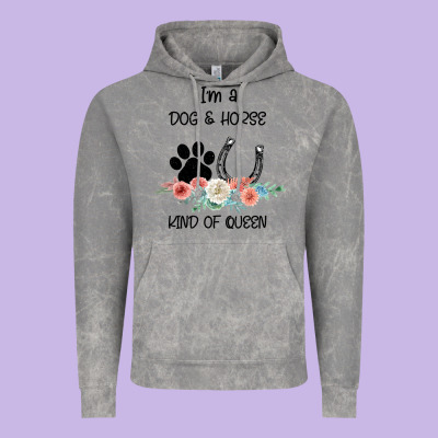 I'm A Dog & Horse Kind Of Queen Pet Lover Owner Vintage Hoodie Designed By Bettercallsaul