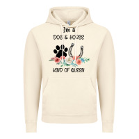 Vintage Artic I'm A Dog & Horse Kind Of Queen Pet Lover Owner Vintage Hoodie - Bettercallsaul