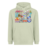 Matcha One Happy Mama Easter Bunny Heavyweight Hoodie - CowhideDigitalArt