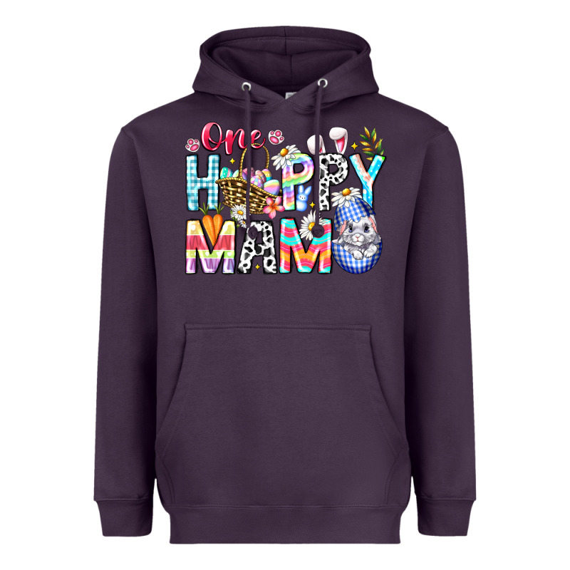 One Happy Mama Easter Bunny Heavyweight Hoodie by CowhideDigitalArt | Teevron
