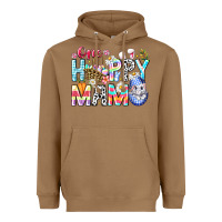 Toasted Coconut One Happy Mama Easter Bunny Heavyweight Hoodie - CowhideDigitalArt