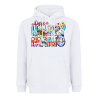 White One Happy Mama Easter Bunny Heavyweight Hoodie - CowhideDigitalArt
