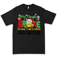 Black my sleigh broke so now i am a school bus driver Premium Tee - MaliasSmallBusiness