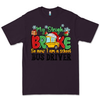 Plum my sleigh broke so now i am a school bus driver Premium Tee - MaliasSmallBusiness
