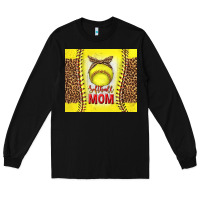 Black softball with leopard tumbler tbs Long Sleeve Tee - TumblerDesignByShophia
