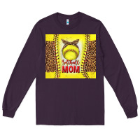Plum softball with leopard tumbler tbs Long Sleeve Tee - TumblerDesignByShophia