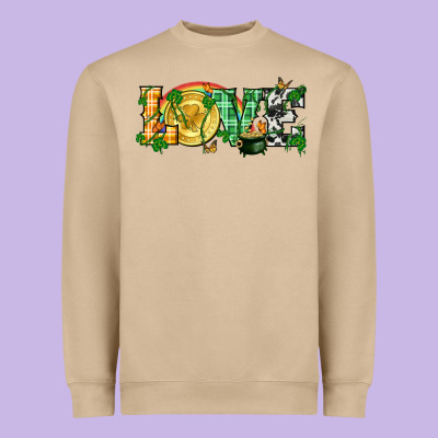 Western Love St. Patrick's Day P Heavyweight Sweatshirt Designed By Cowgirlartshop