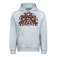 Heather Grey usa camouflage rainbow Urban Hoodie - Artiststas