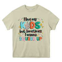 Mossy i love my kids but sometimes i wanna square up Heavy Core Tee - MaliasSmallBusiness