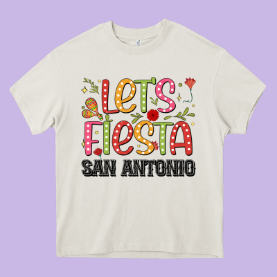 Lets Fiesta San Antonio Heavy Core Tee Designed By Jahusdesignshop