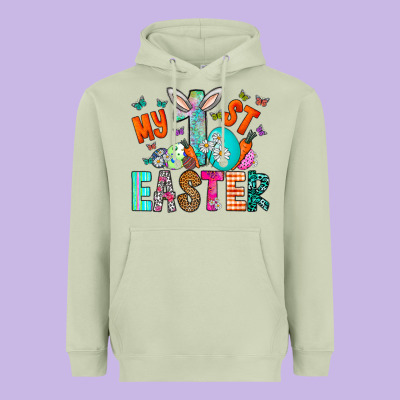 My 1st Easter Heavyweight Hoodie Designed By Cowhidedigitalart