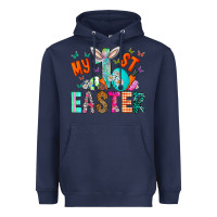 Navy My 1st Easter Heavyweight Hoodie - CowhideDigitalArt