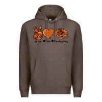 Coffee peace love thanksgiving bbs Premium Hoodie - BundleAndBundleShop