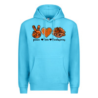 Ocean Blue peace love thanksgiving bbs Premium Hoodie - BundleAndBundleShop