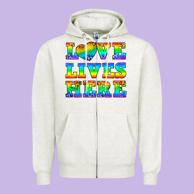 Western Love Lives Here Zipper Hoodie Designed By Bundleandbundleshop