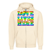 Sandshell Western Love Lives Here Zipper Hoodie - BundleAndBundleShop