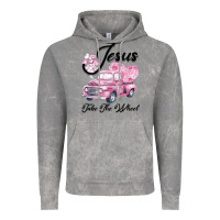 Leopard Floral Pink Car Jesus Take The Wheel Vintage Hoodie | Teevron