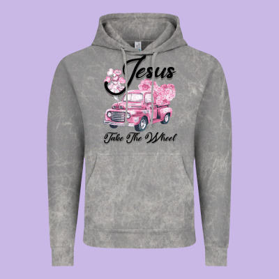 Leopard Floral Pink Car Jesus Take The Wheel Vintage Hoodie Designed By Bettercallsaul