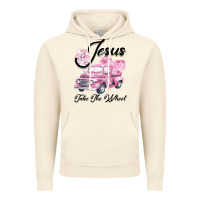 Vintage Artic Leopard Floral Pink Car Jesus Take The Wheel Vintage Hoodie - Bettercallsaul
