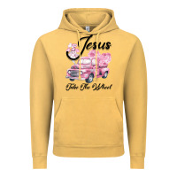 Vintage Mustard Leopard Floral Pink Car Jesus Take The Wheel Vintage Hoodie - Bettercallsaul