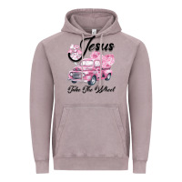 Vintage Zinc Leopard Floral Pink Car Jesus Take The Wheel Vintage Hoodie - Bettercallsaul