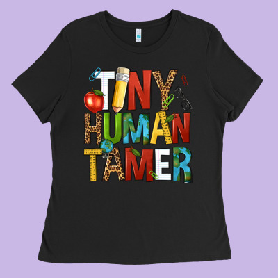 Tiny Human Tamer Ladies Tee Designed By Nancycooperartshop