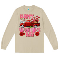 Mushroom Happy Valentine's day red truck Long Sleeve Tee - HowdyJamesFarm