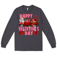 Happy Valentine's Day Red Truck Long Sleeve Tee | Teevron