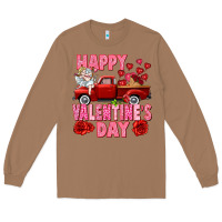 Toasted Coconut Happy Valentine's day red truck Long Sleeve Tee - HowdyJamesFarm