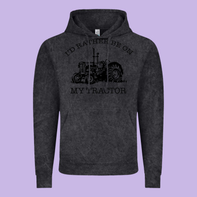 I D Rather Be On My Tractor Vintage Hoodie Designed By Bettercallsaul