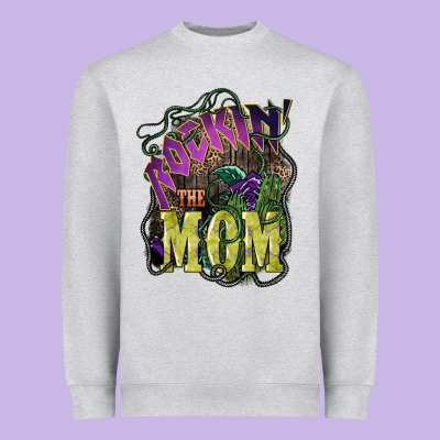 Rockin The Mom Mother's Day Heavyweight Sweatshirt Designed By Howdyjamesfarm