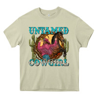 Mossy untamed cowgirl Heavy Core Tee - NancyCooperArtShop
