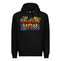 Black Hot mess mom Mother's Day Premium Hoodie - FaDigitalArtStudio