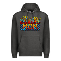 Charcoal Heather Hot mess mom Mother's Day Premium Hoodie - FaDigitalArtStudio