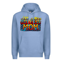 Colony Blue Hot mess mom Mother's Day Premium Hoodie - FaDigitalArtStudio