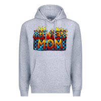 Heather Grey Hot mess mom Mother's Day Premium Hoodie - FaDigitalArtStudio