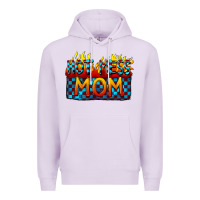 Lilac Hot mess mom Mother's Day Premium Hoodie - FaDigitalArtStudio
