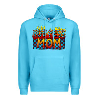 Ocean Blue Hot mess mom Mother's Day Premium Hoodie - FaDigitalArtStudio